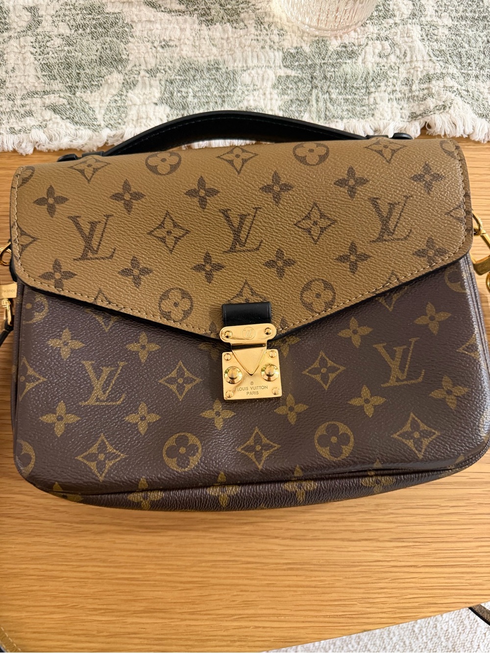 Louis Vuitton Two-Tone Monogram Crossbody Bag in Brown and Tan